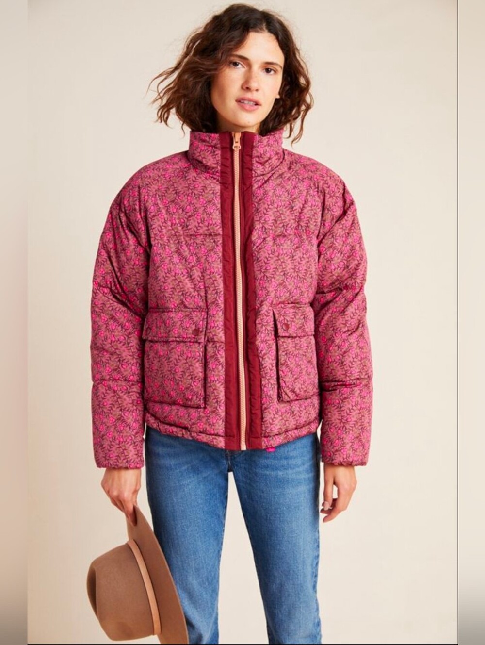 Anthopologie Numph Lillie Puffer Jacket size XS